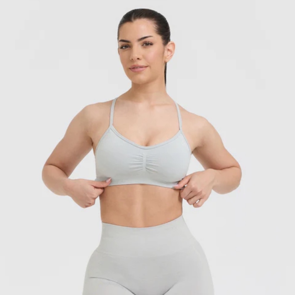 Effortless Strappy Bralette Light Grey Marl